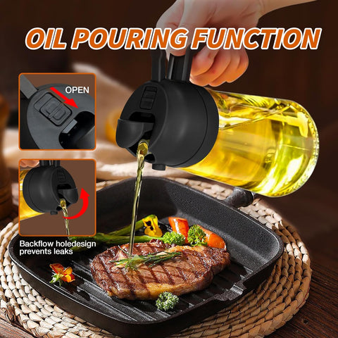 YARRAMATE Oil Sprayer for Cooking, 2 in 1