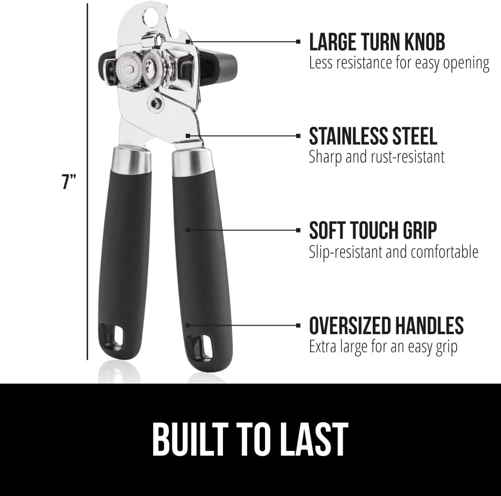 The Original Gorilla Grip Heavy Duty Stainless Steel Smooth Edge Manual Can Opener