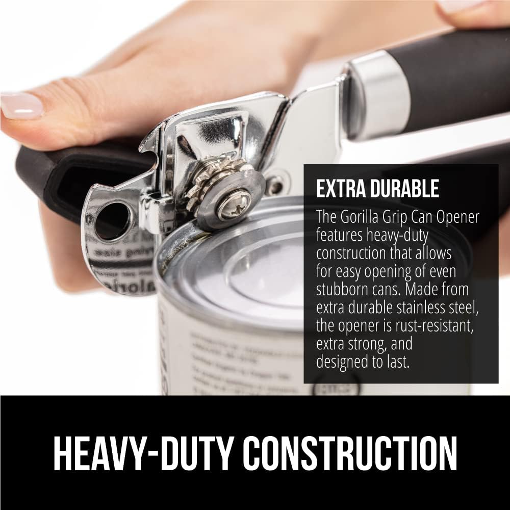 The Original Gorilla Grip Heavy Duty Stainless Steel Smooth Edge Manual Can Opener