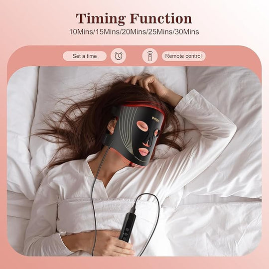 3 Modes Portable Led Face Mask Light Therapy with Remote