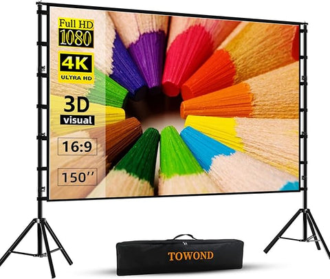 TOWOND Projector Screen and Stand