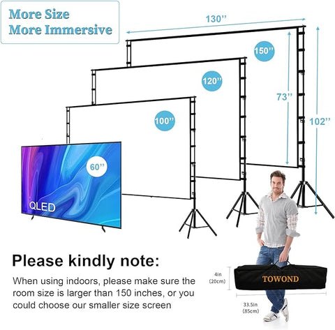 TOWOND Projector Screen and Stand