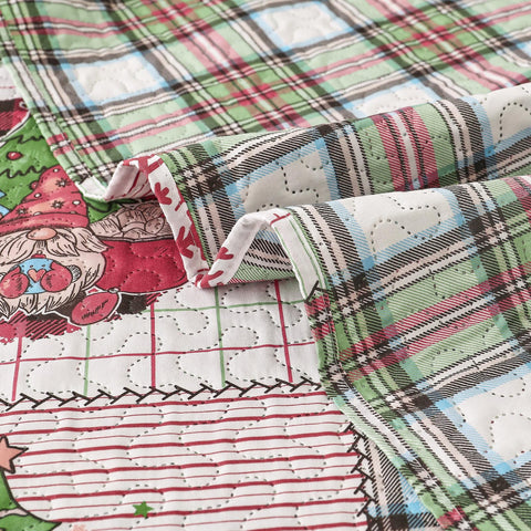 CHESITY Christmas Quilts Set Queen Size