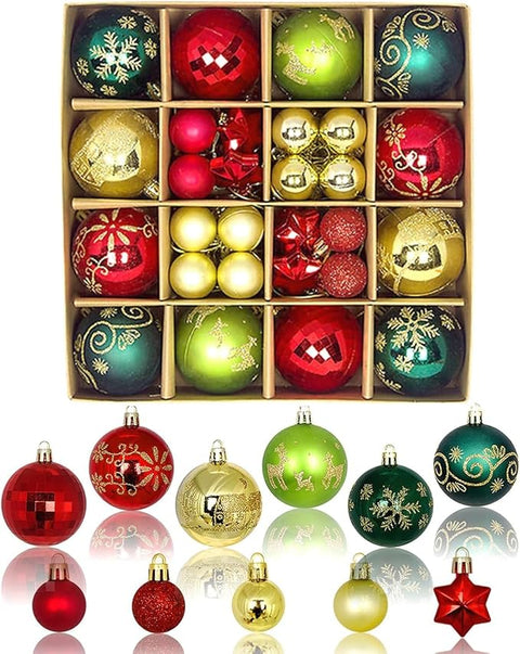 Christmas Tree Decorations Balls | 44 pieces