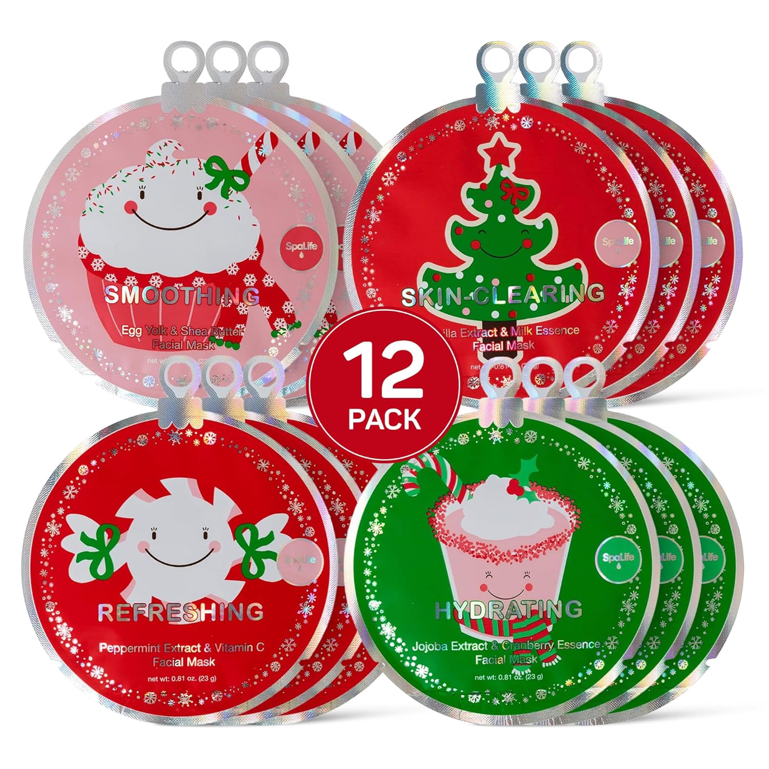 SpaLife Christmas Stocking Stuffer Facial Masks