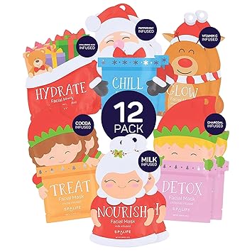 SpaLife Christmas Stocking Stuffer Facial Masks