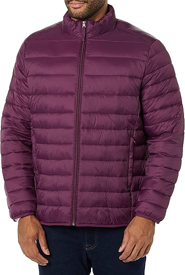 Men's Packable Lightweight Water-Resistant Puffer Jacket