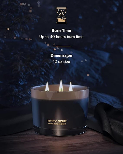 96NORTH Luxury Black Candle | Mystic Night