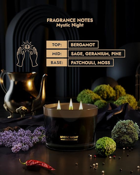 96NORTH Luxury Black Candle | Mystic Night