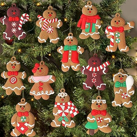 12-Pack Plastic Gingerbread Man