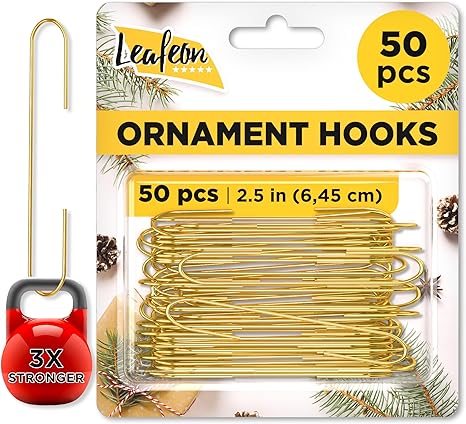 Leafeon 600 Pack Christmas Ornament Hooks