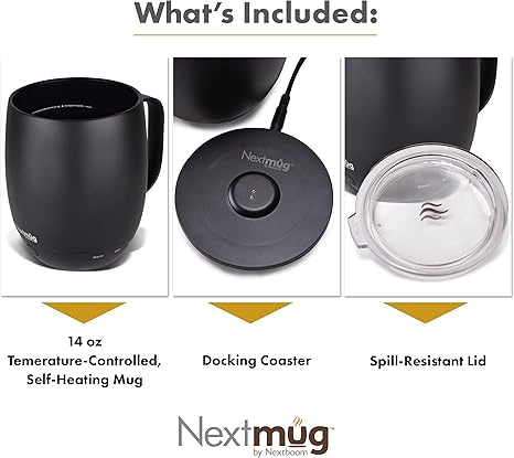 Nextmug - Temperature-Controlled, Self-Heating Coffee Mug