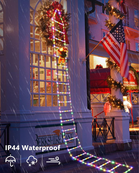 Toodour LED Christmas Lights - 10ft Christmas Decorative Ladder Lights with Santa Claus