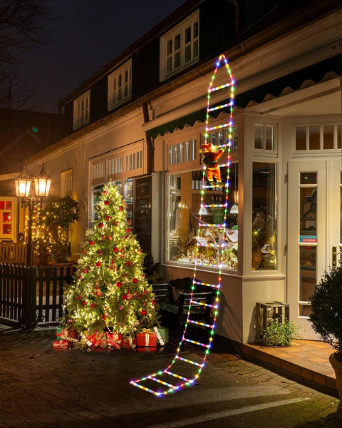 Toodour LED Christmas Lights - 10ft Christmas Decorative Ladder Lights with Santa Claus