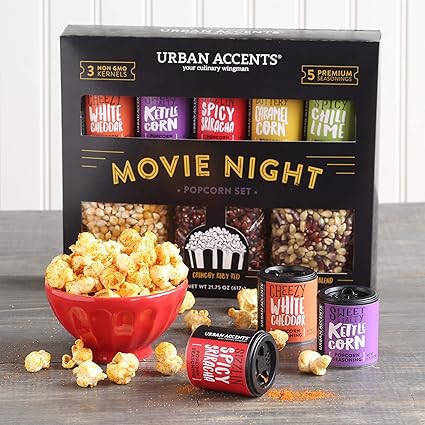 Urban Accents Popcorn Kernels and Popcorn Seasoning | Set of 8