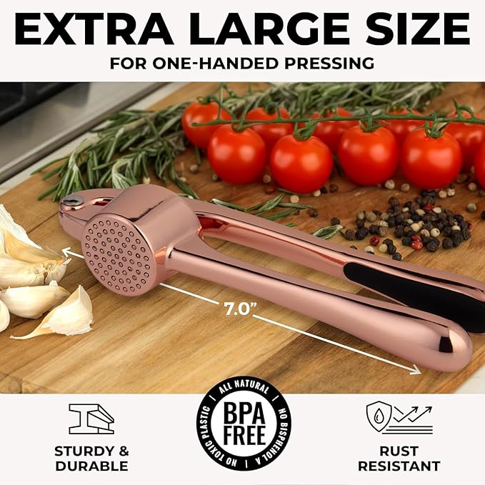 Zulay Kitchen Premium Garlic Press Set